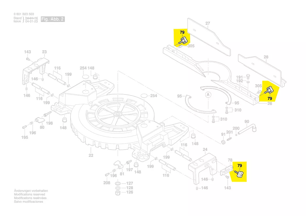 Molette de serrage réf. 2 610 915 687 BOSCH